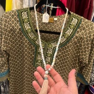 Beautiful morganite necklace. Blues, pinks, light, soft, colors. Mala 📿 beads.